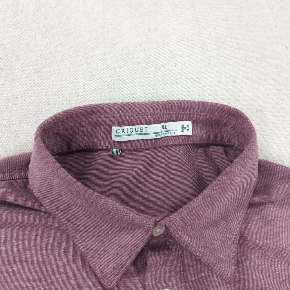 Criquet Shirt Mens Extra Larger Purple Performance Stretch Players Tennis - Picture 5 of 13